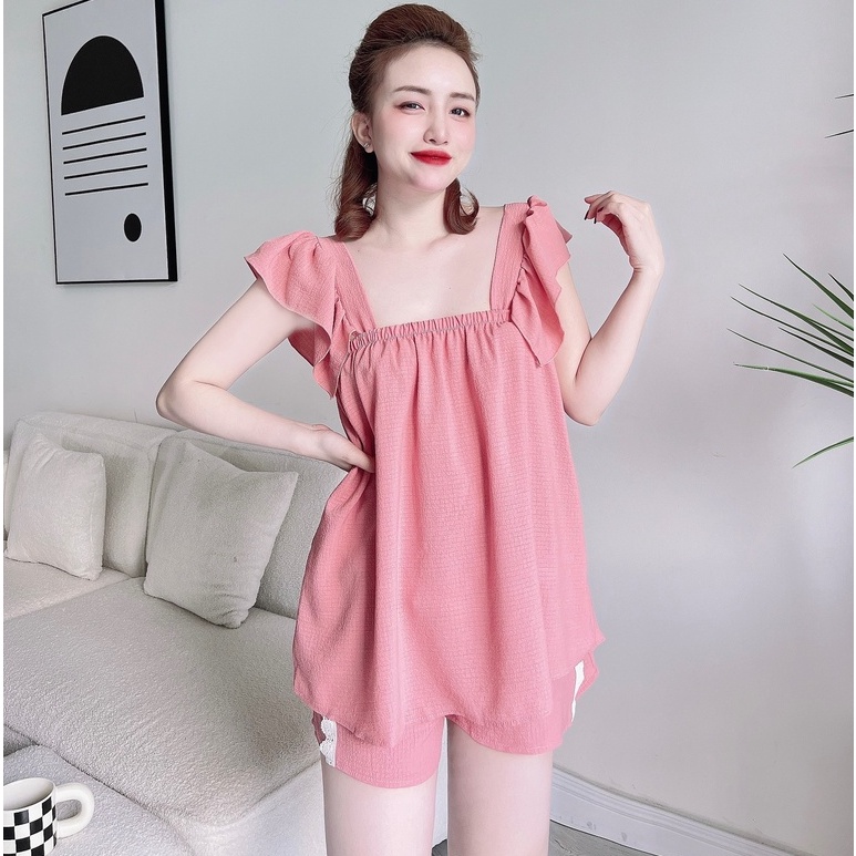 Bộ Đũi Trơn Cánh Tiên SOJUN Vải Đũi Trơn Dưới 68Kg