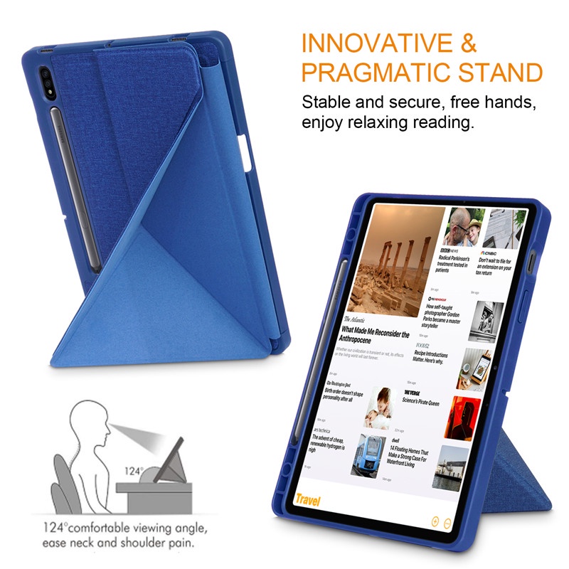 Ốp Máy Tính Bảng Nắp Lật Cho Samsung Tab S7 S7FE S7 Plus S7 SM- T730 T735 T970 T870 T875
