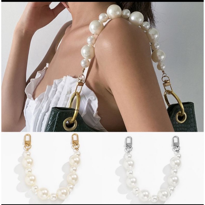 Dây đeo túi xách hạt ngọc trai nhựa thời trang cao cấp