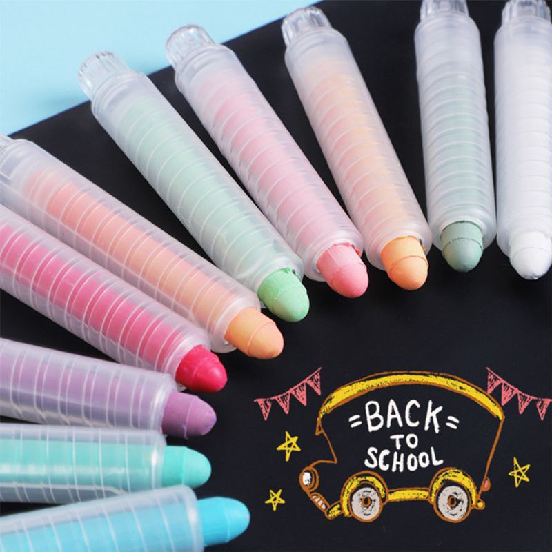 Set 12 Phấn Vẽ Không Bụi Nhiều Màu Sắc Dành Cho Học Sinh / Văn Phòng