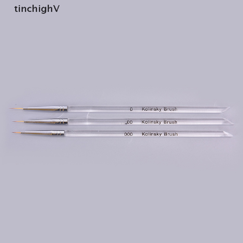 Set 3 Bút Vẽ Móng Nghệ Thuật Đường Kẻ Pha Lê Lấp Lánh