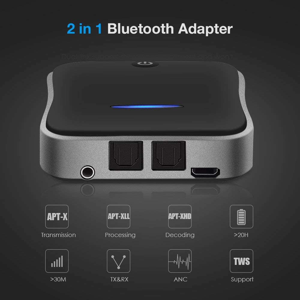 [Mã 66ELHASALE hoàn 7% đơn 500K] Thiết Bị Thu Phát Nhạc Không Dây Bluetooth 5.0 BT-B19 (Hỗ Trợ Cổng Optical)