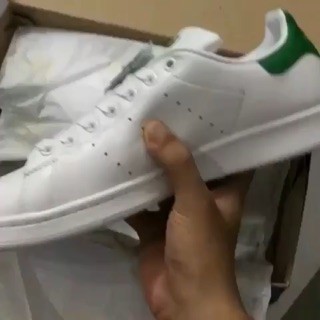 GIÀY THỂ THAO SNEAKER  STAN SMITH NAM NỮ TRẮNG GÓT XANH NƯỚC BIỂN NAM NỮ 2018