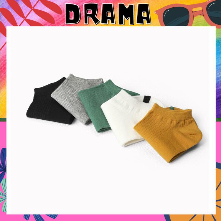 Tất Nữ Cổ Ngắn, Vớ Nam Nữ Ngắn cổ [ASRLA] Sợi cotton cao cấp, thoáng khí, mềm nhẹ Hộp quà tặng 5 đôi TAT016