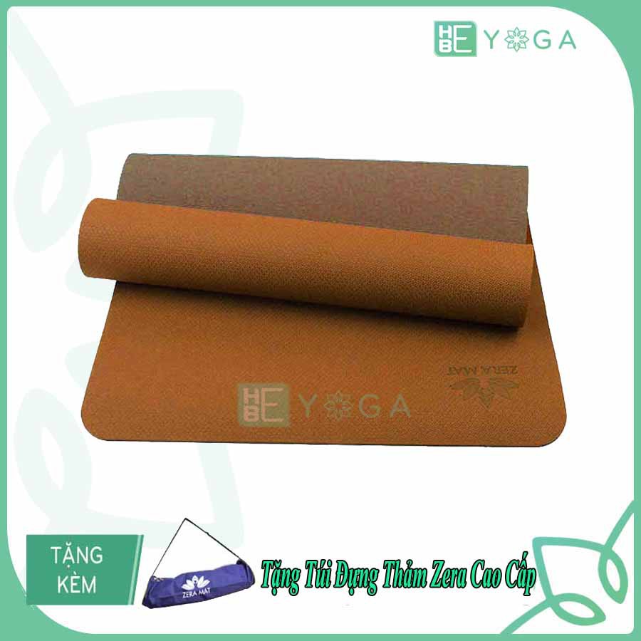 Thảm Yoga TPE 6mm 2 Lớp + Kèm Túi Đựng Cao Cấp Zera