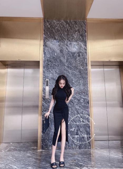 Đầm body xẻ tà đây rút | BigBuy360 - bigbuy360.vn