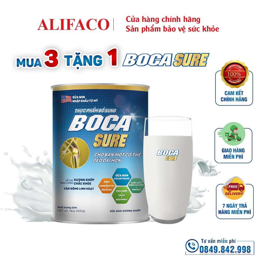 Mua 3 tặng 1 BOCA SURE hỗ trợ xương khớp ALIFACO Sữa Non sữa non nhập khẩu từ Mỹ