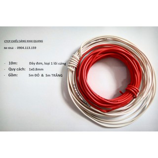 (SALE) Dây điện đơn, lõi 1 sợi 1x0.8mm cho bóng đèn huỳnh quang compact