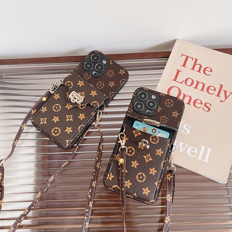 Ốp Điện Thoại Ví Có Ngăn Đựng Thẻ Và Dây Đeo Chéo Cho Samsung A52 A32 A22 S22 5G Plus Ultra S20 S21 S30 A73 A33 A13 A53 A51 A71 Note20