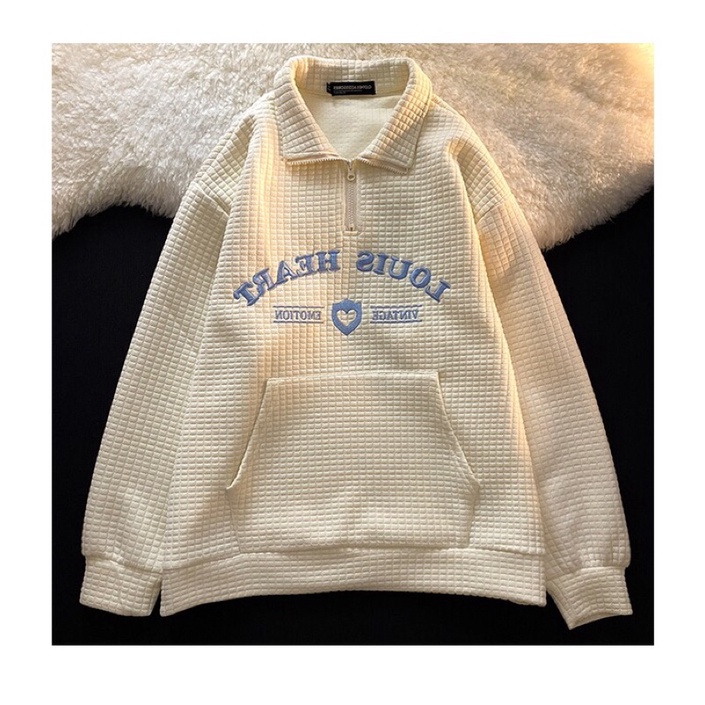 [Kèm ảnh thật cuối post] Áo sweater có cổ phong cách đơn giản dễ mặc dễ phối đồ