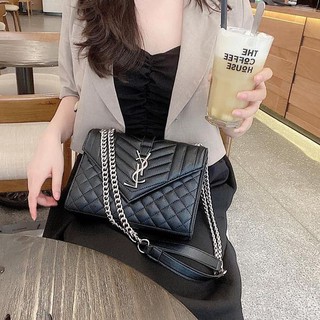Túi ví nữ ,túi yl vân trám dây xích bạc phiên bản 2021 size 24