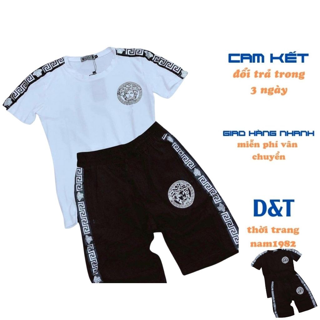 Bộ Hè Nam, Bộ Thể Thao Nam Cộc tay chất liệu thun lạnh mềm mịn Logo Full Size - Xưởng May Dũng Tiến