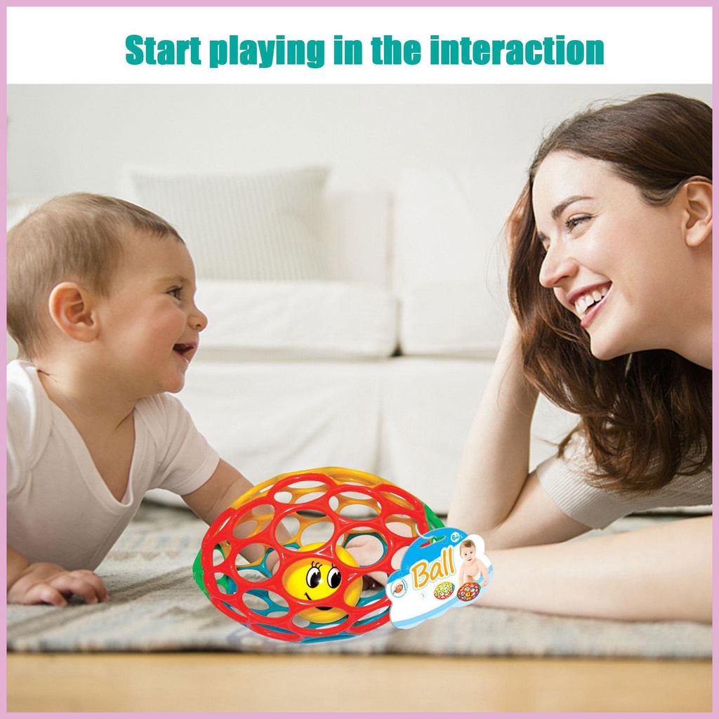 Đồ Chơi Giáo Dục Quả Bóng Lỗ Nhiều Màu Có Chuông Cho Trẻ Sơ Sinh