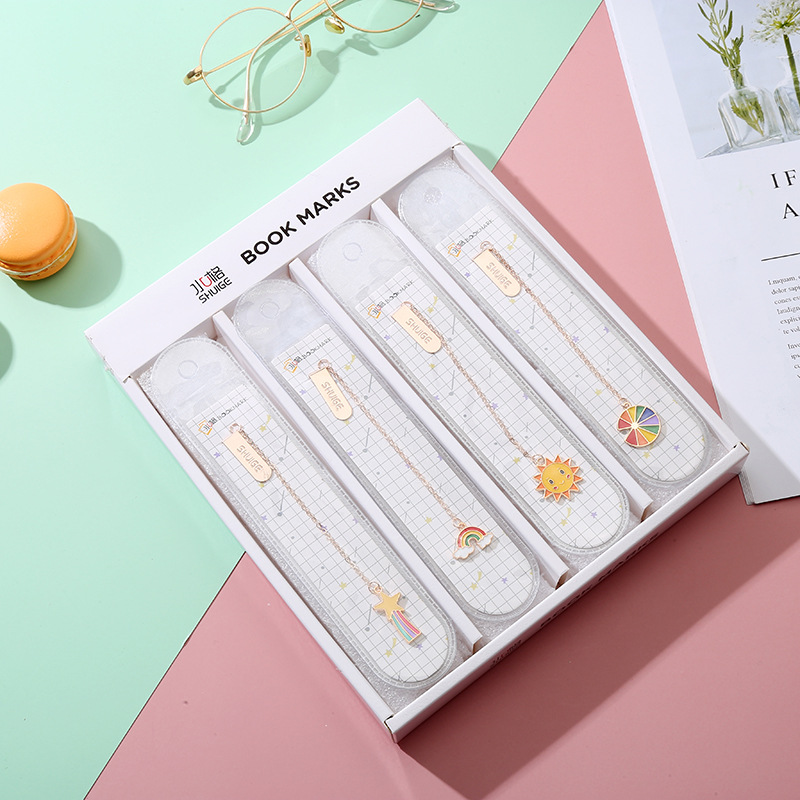 Thẻ Đánh Dấu Trang Sách Chất Liệu Kim Loại Thiết Kế Hình Đám Mây / Cầu Vồng Độc Đáo