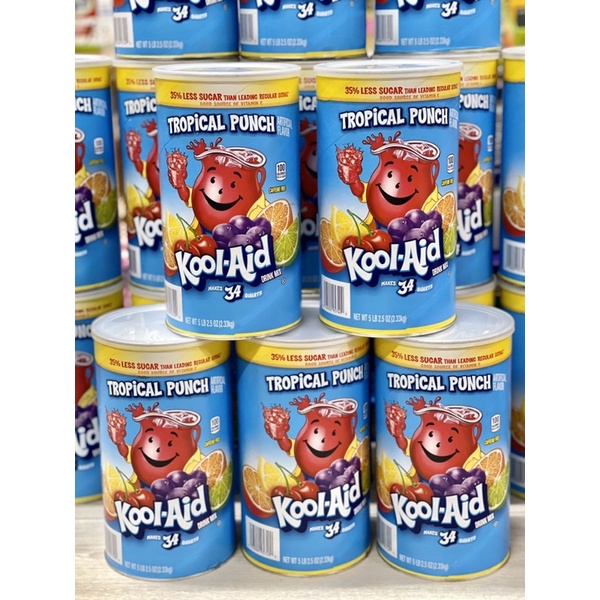 [HÀNG_CHUẨN] DATE XA 09/2023 Bột pha nước trái cây nhiệt đới Kool Aid Tropical Punch của Mỹ 2,33kg