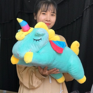 Gấu bông kì lân ngựa pony 50cm siêu mềm min