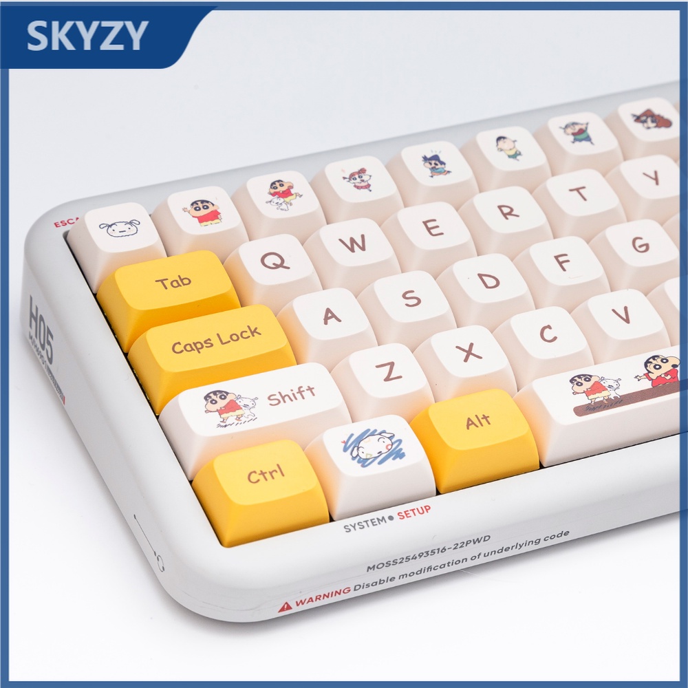 Crayon Shin-chan Keycaps XDA Profile dễ thương Nhật Bản Anime PBT Dye Sub Bàn phím cơ học Keycap