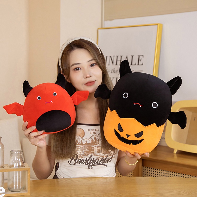 Gối nhồi bông AMILA hình dơi và bí ngô phong cách halloween cho bé