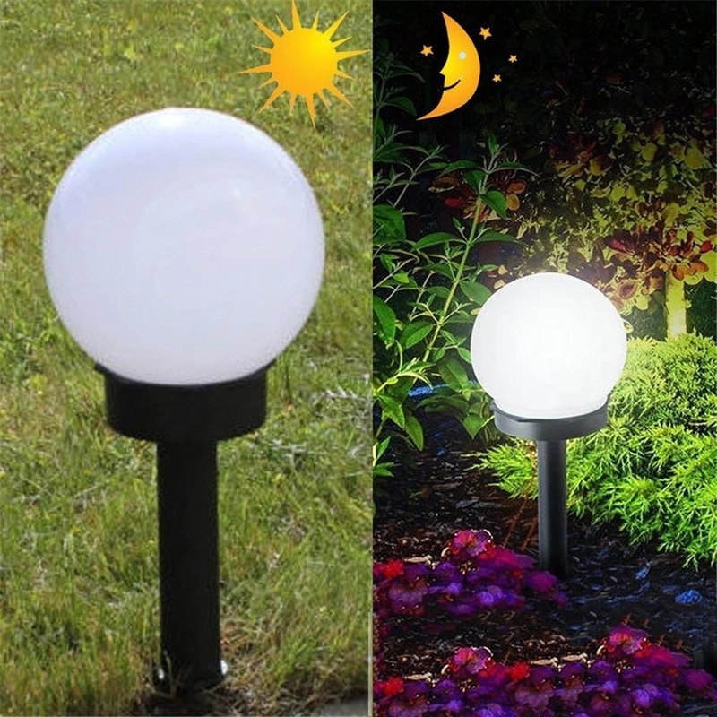 1 Đèn LED Trang Trí Sân Vườn Hình Quả Cầu Chống Nước Sử Dụng Năng Lượng Mặt Trời