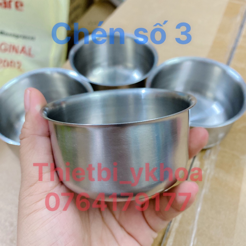 [Inox] Chén Chum  Inox Y Tế Sâu 8.5cm x40  - Chén inox số 3 Hàng Loại 1
