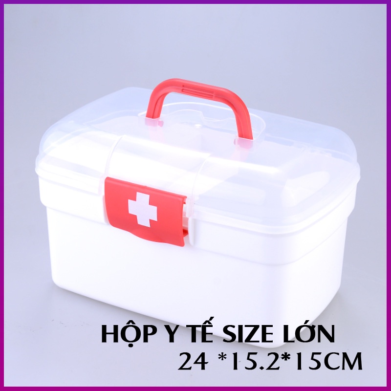 Hộp tủ thuốc size lớn cạnh tròn cho gia đình, tủ đựng thuốc y tế cứu thương lớn dùng trong gia đình 9 STORE