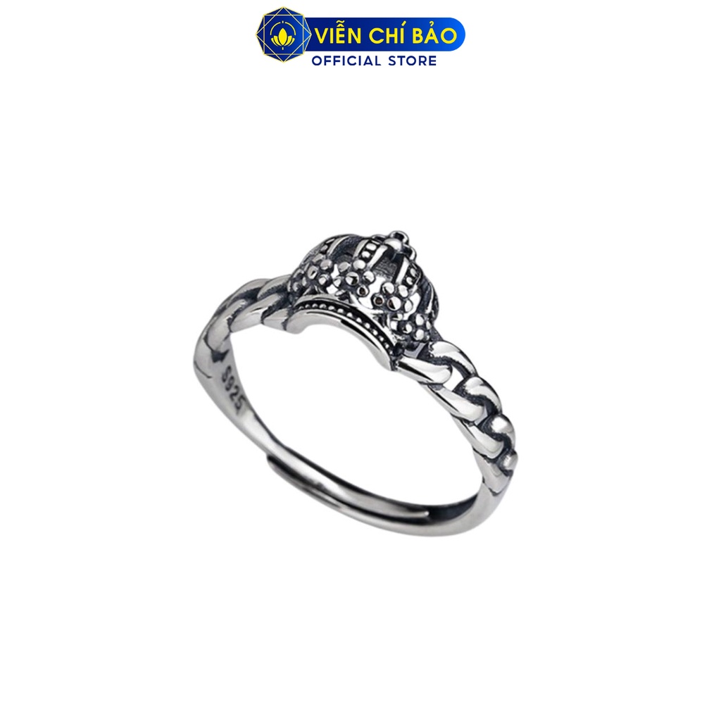 Nhẫn bạc nữ hình vương miện chất liệu bạc Thái S925 trẻ trung cá tính thương hiệu Viễn Chí Bảo N000431