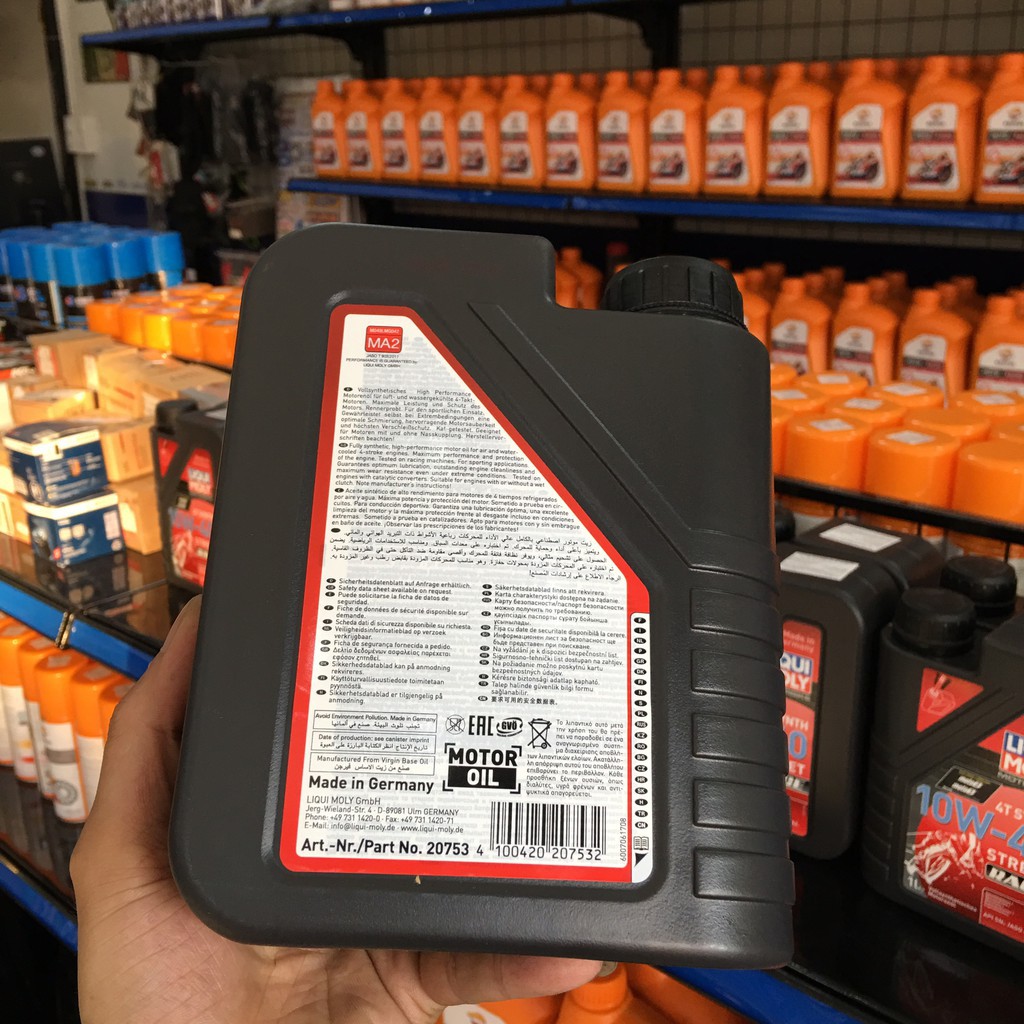 Nhớt tổng hợp LIQUI MOLY SYNTH STREET RACE 10W40 1 Lít dành cho xe côn tay