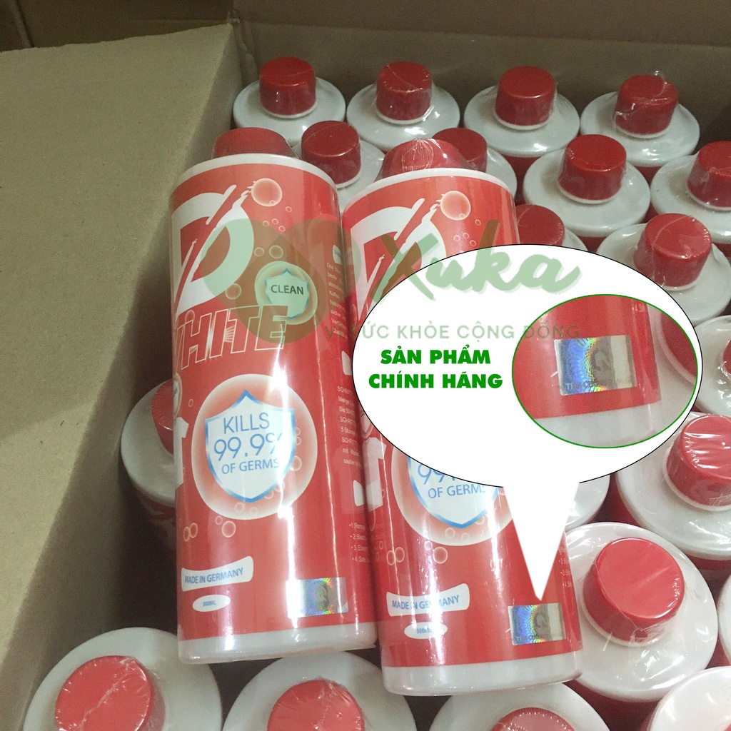 Nước Tẩy Trắng quần áo thế hệ mới D.WHITE - Tẩy mốc quần áo - 100% Chính hãng-Không làm hỏng màu quần áo