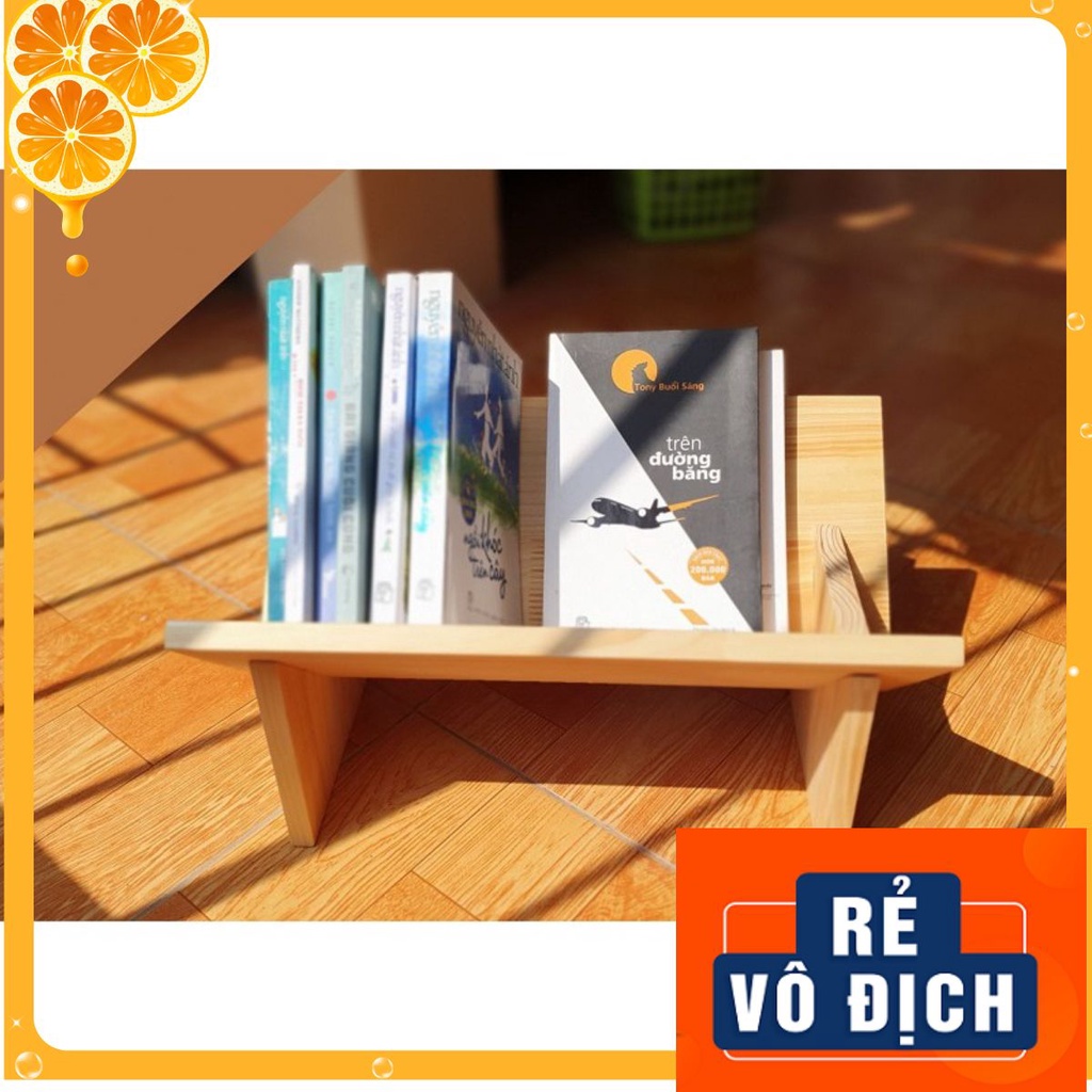 Giá sách gỗ mini để bàn, kệ đựng sách báo lắp ghép đa năng chắc chắn giá rẻ