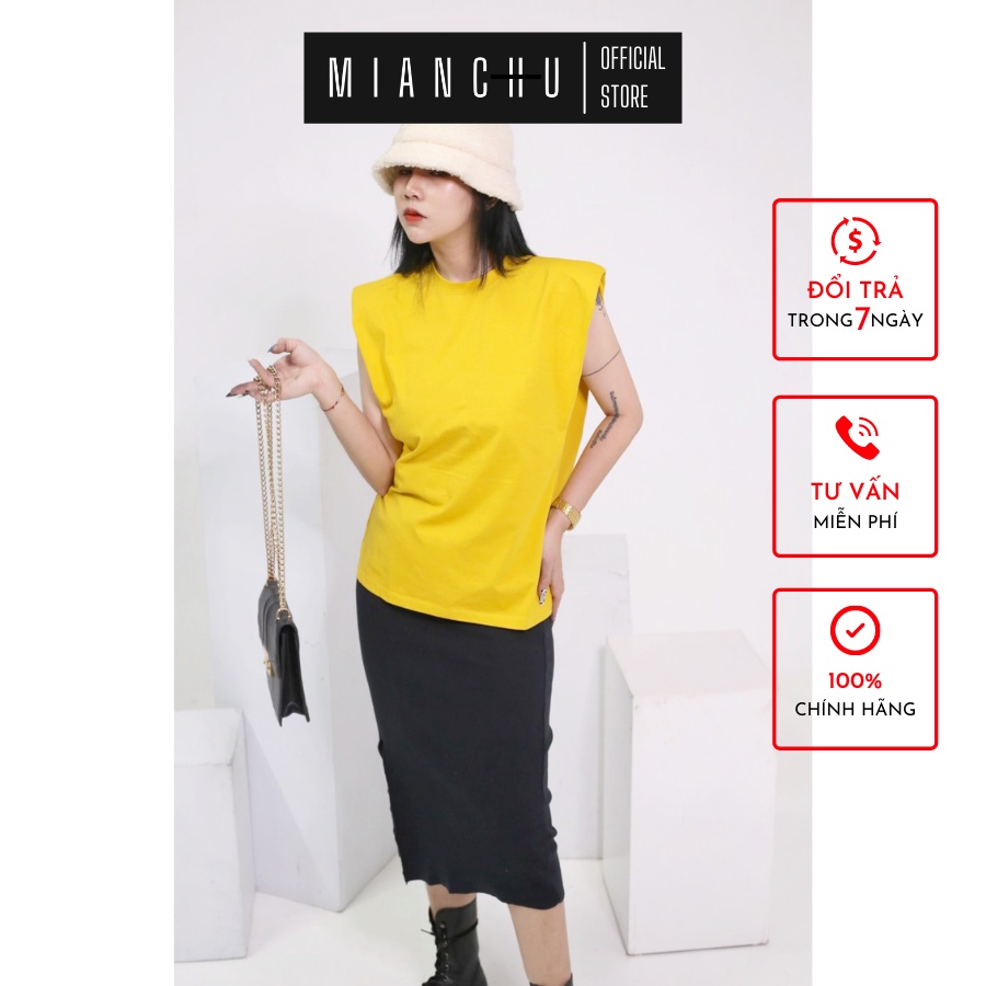 Áo thun nữ độn vai hot trend MIANCHU dáng rộng phong cách năng động mã ADV01