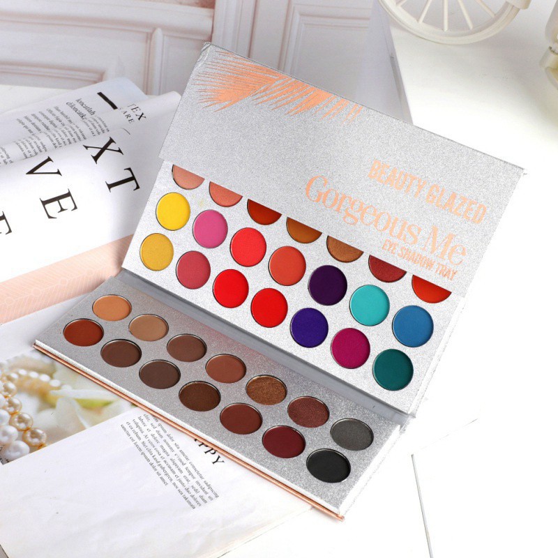 Bảng phấn mắt 63 màu nhũ lì nổi bật không thấm nước BEAUTY GLAZED