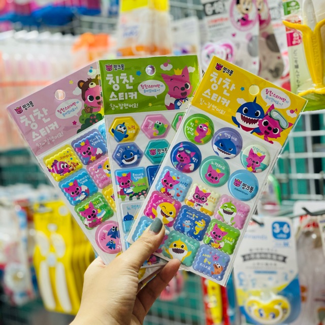 Stickers Baby Shark Finkfong cho bé (Hàn Quốc)