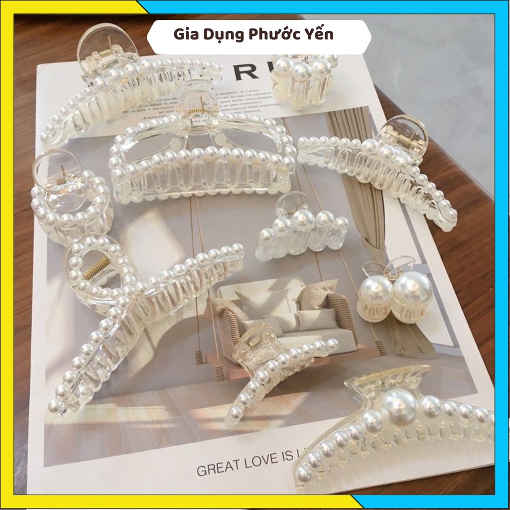 SET 10 KẸP TÓC NGỌC TRAI NHÂN TẠO HÀN QUỐC, SET 10 KẸP BÚI TÓC