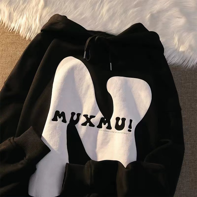 NRVP Áo Hoodie Tay Dài Oversize In Họa Tiết Phong Cách Hàn Quốc Kiểu Mới Cho Nam / Nữ