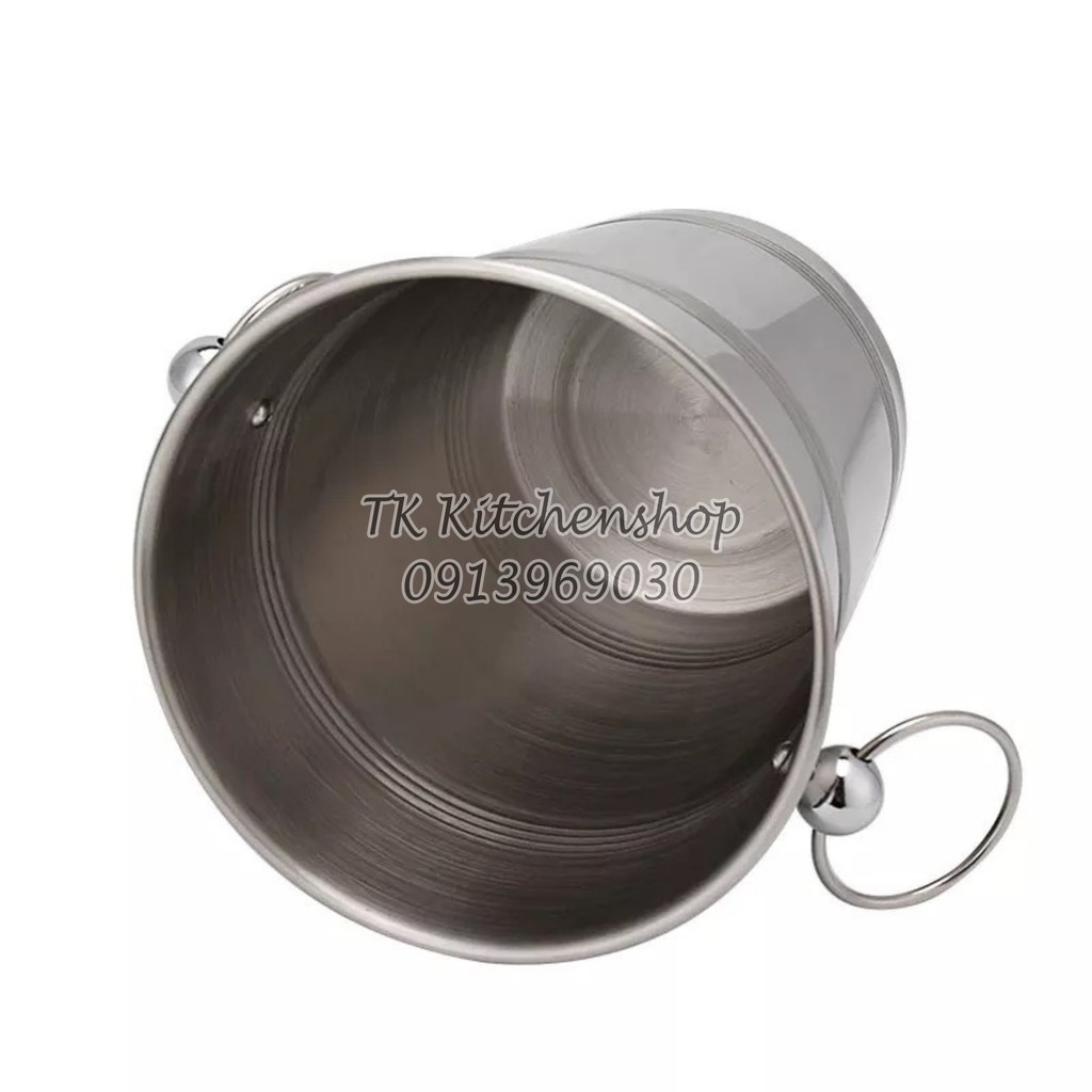 Xô ngâm rượu vang inox / Xô ướp lạnh rượu vang inox 304 (2 cỡ) thân viền