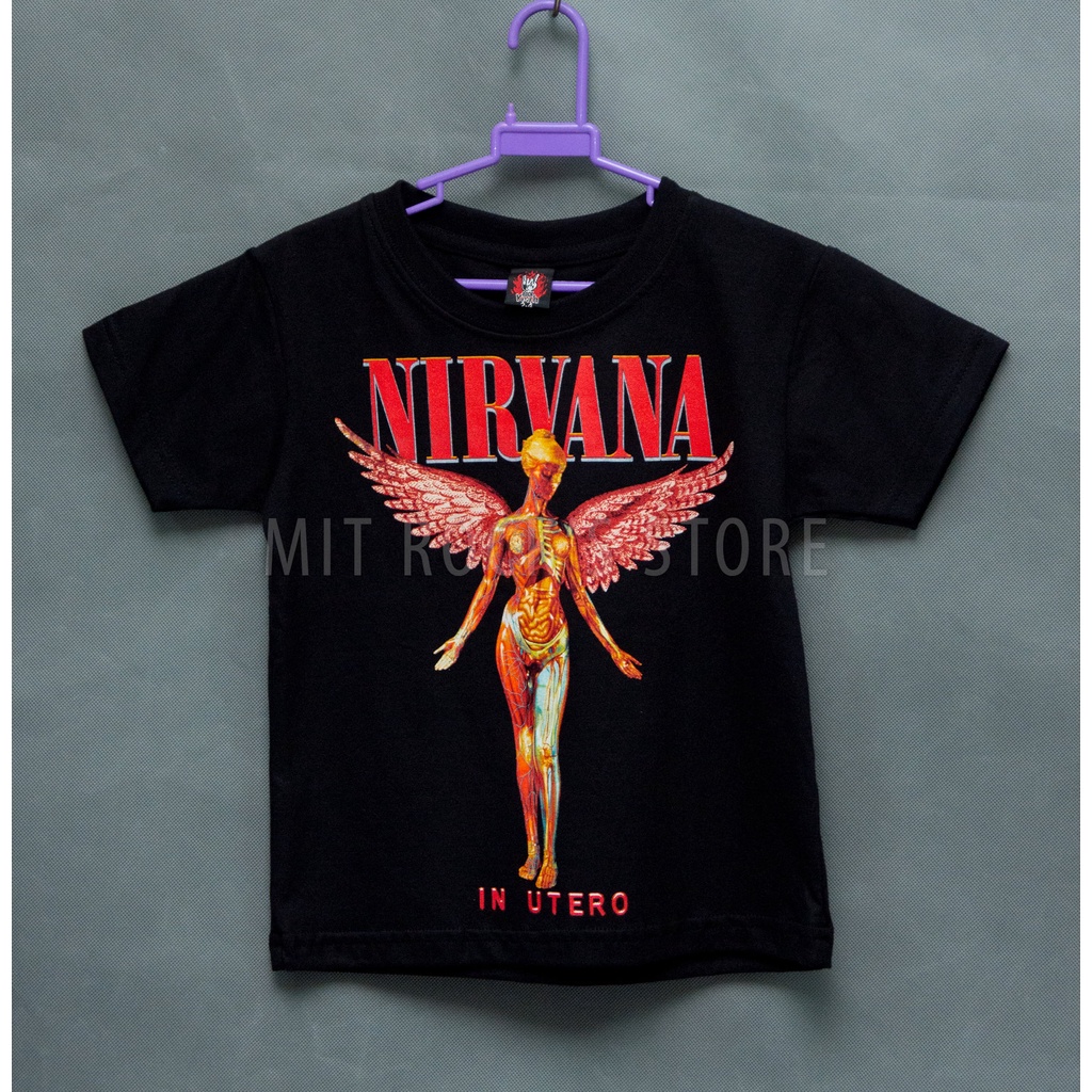 Áo Rock trẻ em Nirvana - Size từ 2 tuổi đến 12 tuổi - Rock tshirt for kids - Áo Thái Lan cho bé trai bé gái