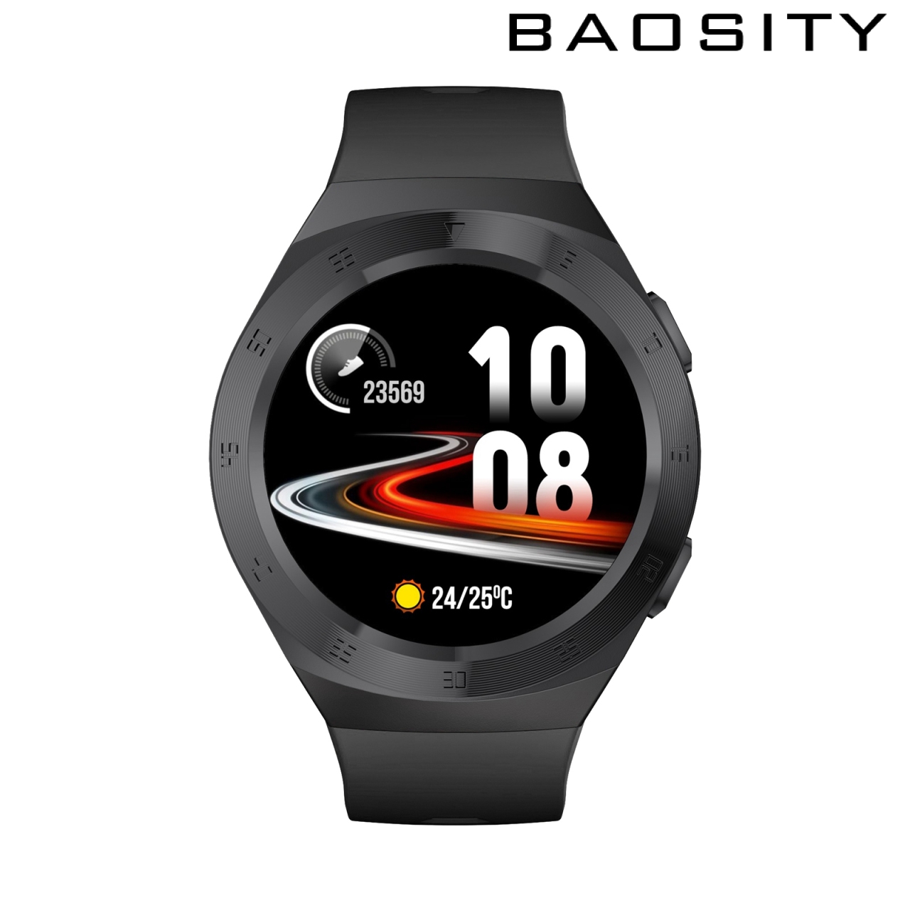 [BAOSITY]Round Sports 1.3IN Smartwatch Fitness Tracker Calorie Counter