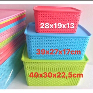 Rổ nhựa có nắp hàng việt nhật nhiều cỡ