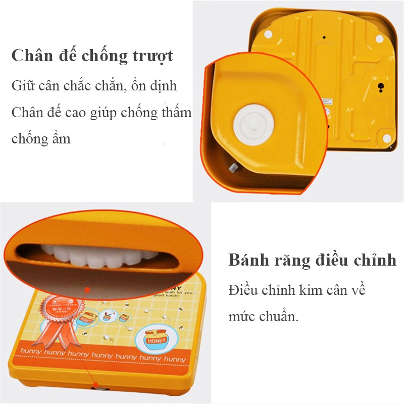 Cân sức khỏe cơ học - Cân sức khỏe điện tử đo lường trọng lượng cơ thể trọng tải tối đa 120kg bước nhảy 1kg VT268