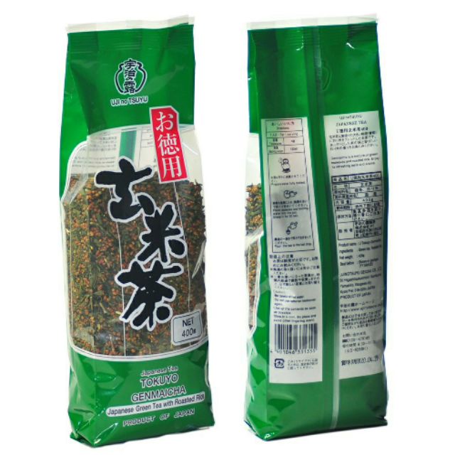 Trà xanh Tokuyo Genmaicha gạo lứt rang 400g - chuyên sỉ nội địa nhật