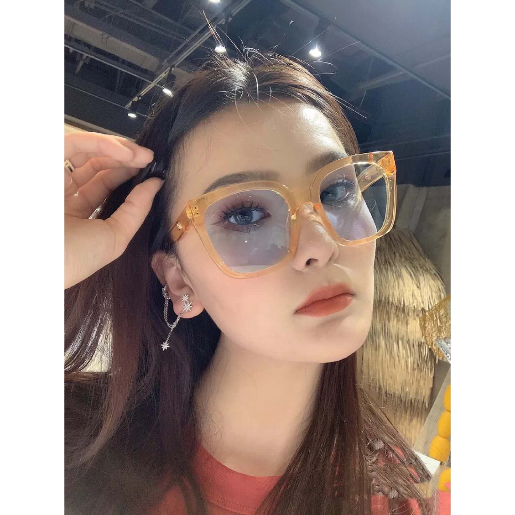 Kính Râm Acetate Vuông Màu Vàng YC1
