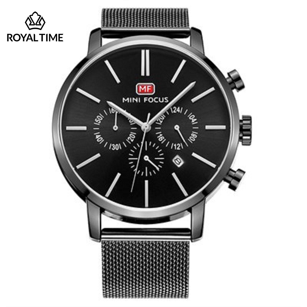 [Tặng vòng tay]Đồng hồ nam Mini Focus chính hãng MF0023G.01 dây thép không gỉ