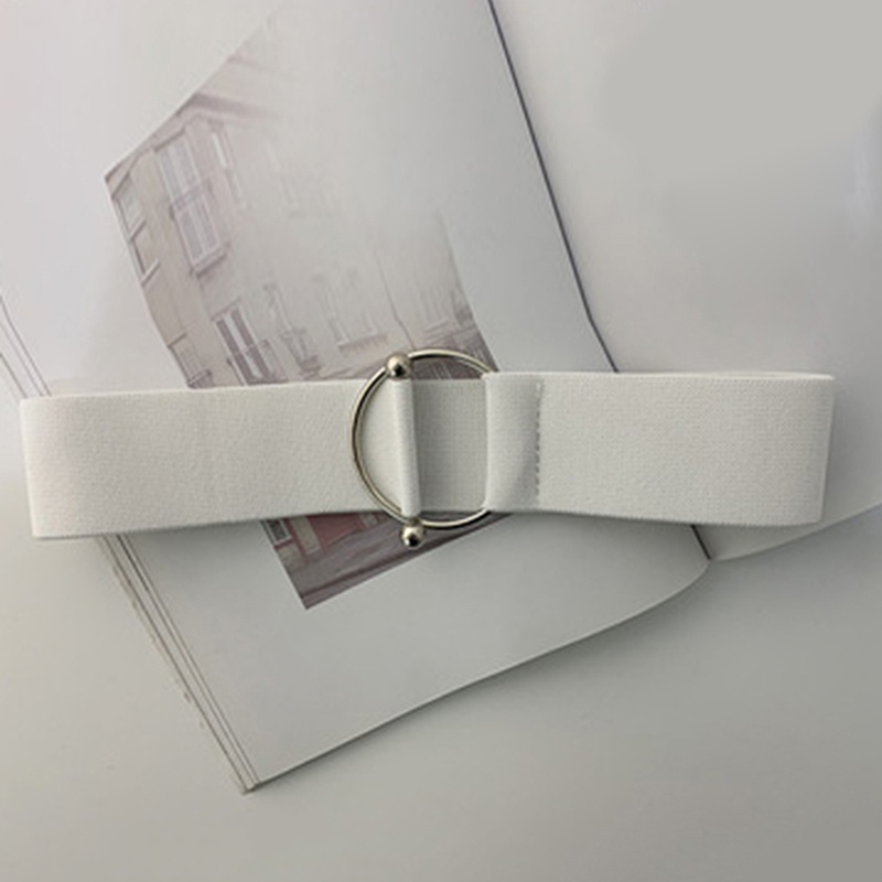 Thắt Lưng Nữ Khóa Tròn Co Giãn Kiểu Dáng Đơn Giản Thời Trang