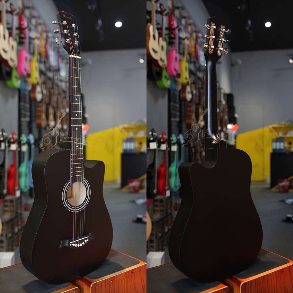 Đàn guitar acoustic 3/4 giá rẻ tặng kèm 12 phụ kiện- bảo hành 2 năm