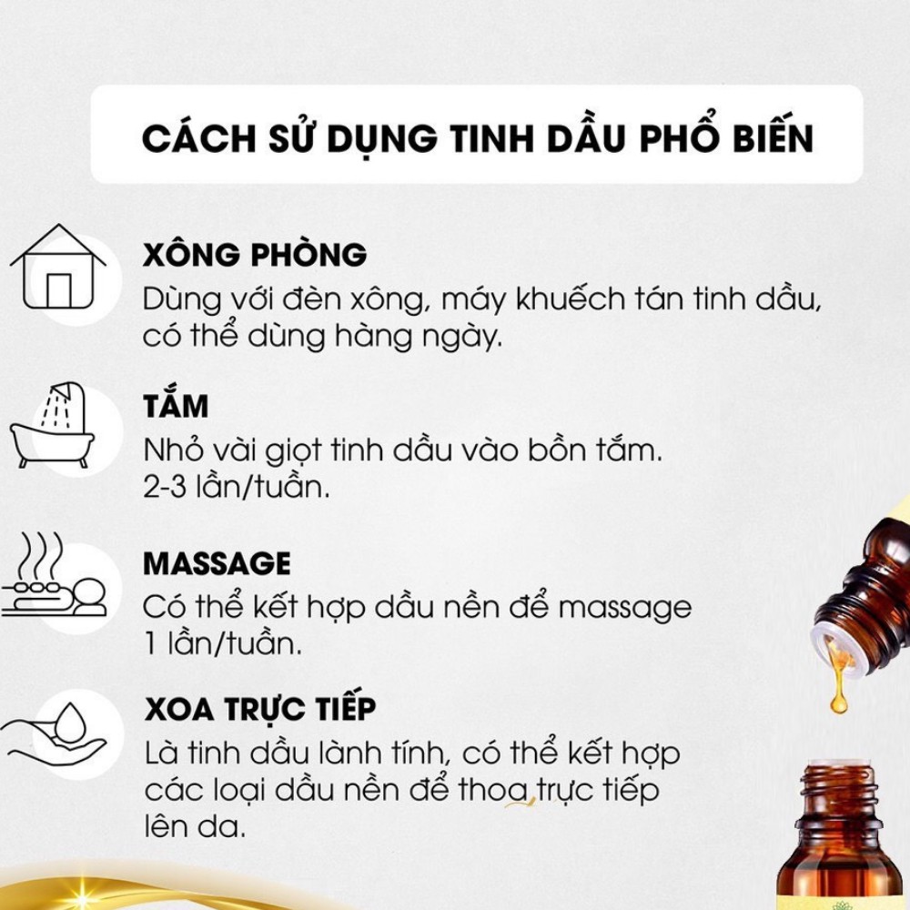 Tinh dầu thơm phòng nhiều mùi được chiết xuất tự nhiên giúp bạn cảm thấy thư giãn thoải mái TIME HOME