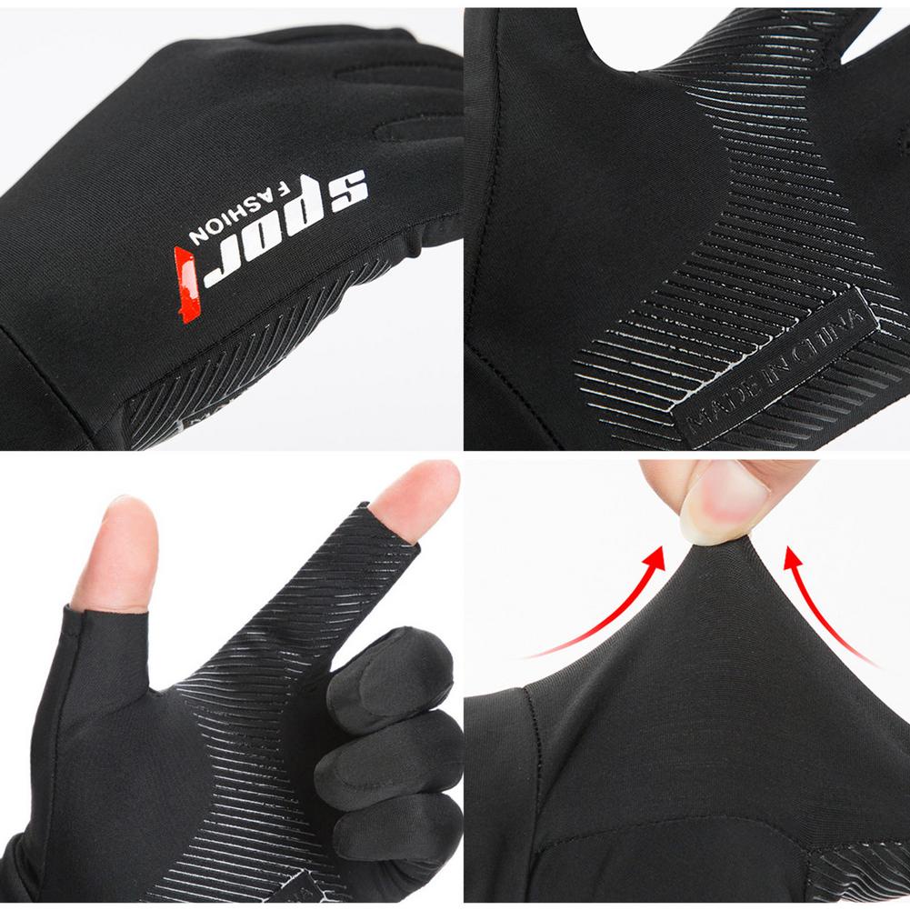 Găng tay lái xe chống nắng chống trượt vải lụa mát thoải mái dành cho nam