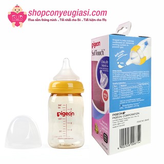 Bình Sữa Pigeon Soft Touch PPSU Plus 160ml - Size SS 0m+