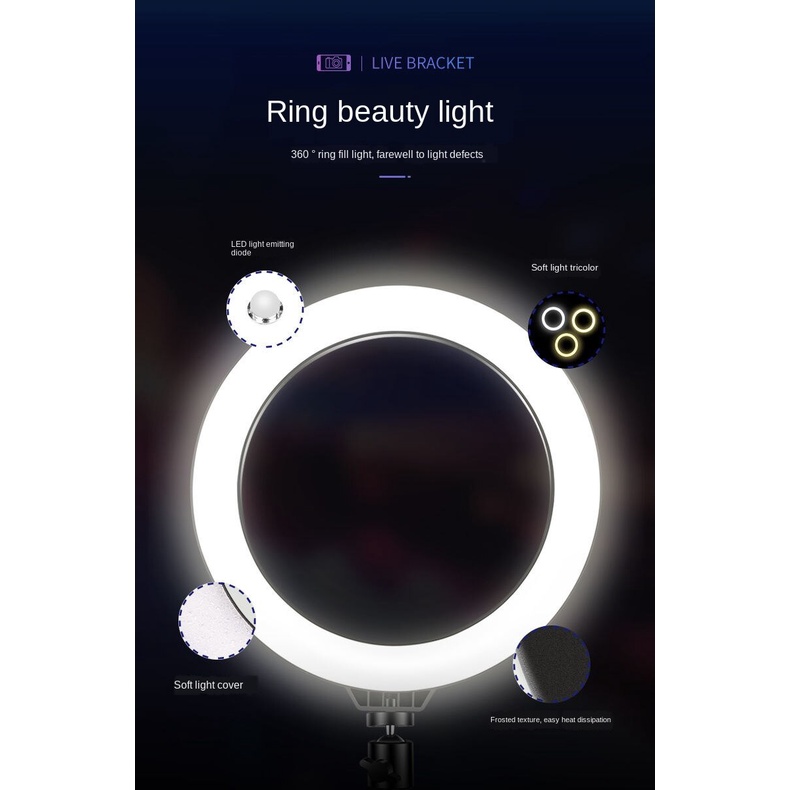 Mobile Gậy Ba Chân Có Đèn Hỗ Trợ Chụp Ảnh / Phát Sóng Trực Tiếp Đa Năng Thông Dụng | BigBuy360 - bigbuy360.vn