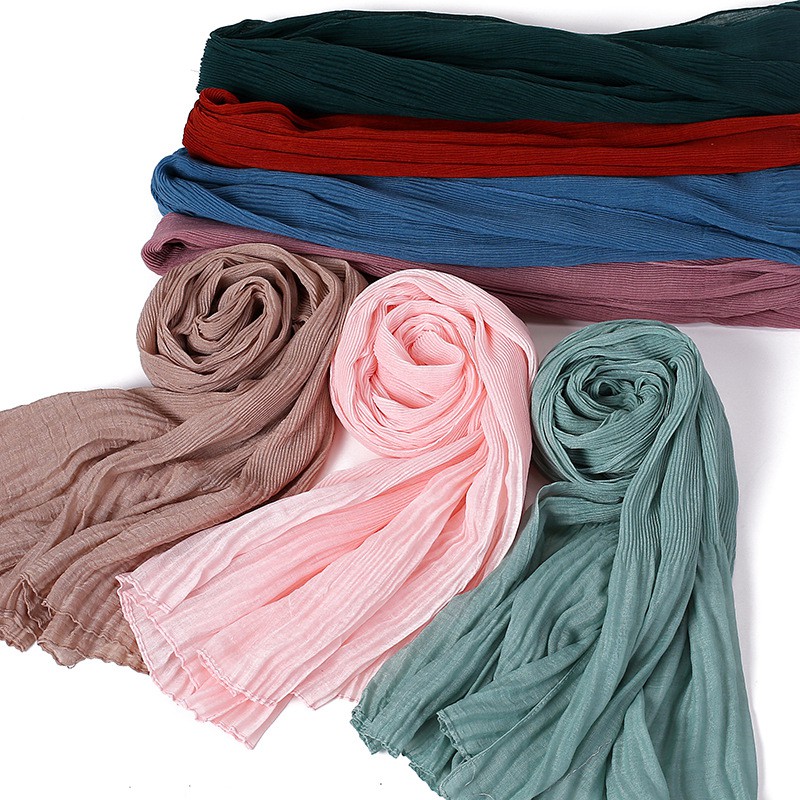 Khăn Quàng Cổ Cotton 26 Màu Trơn Cho Nữ 2020 Wj573
