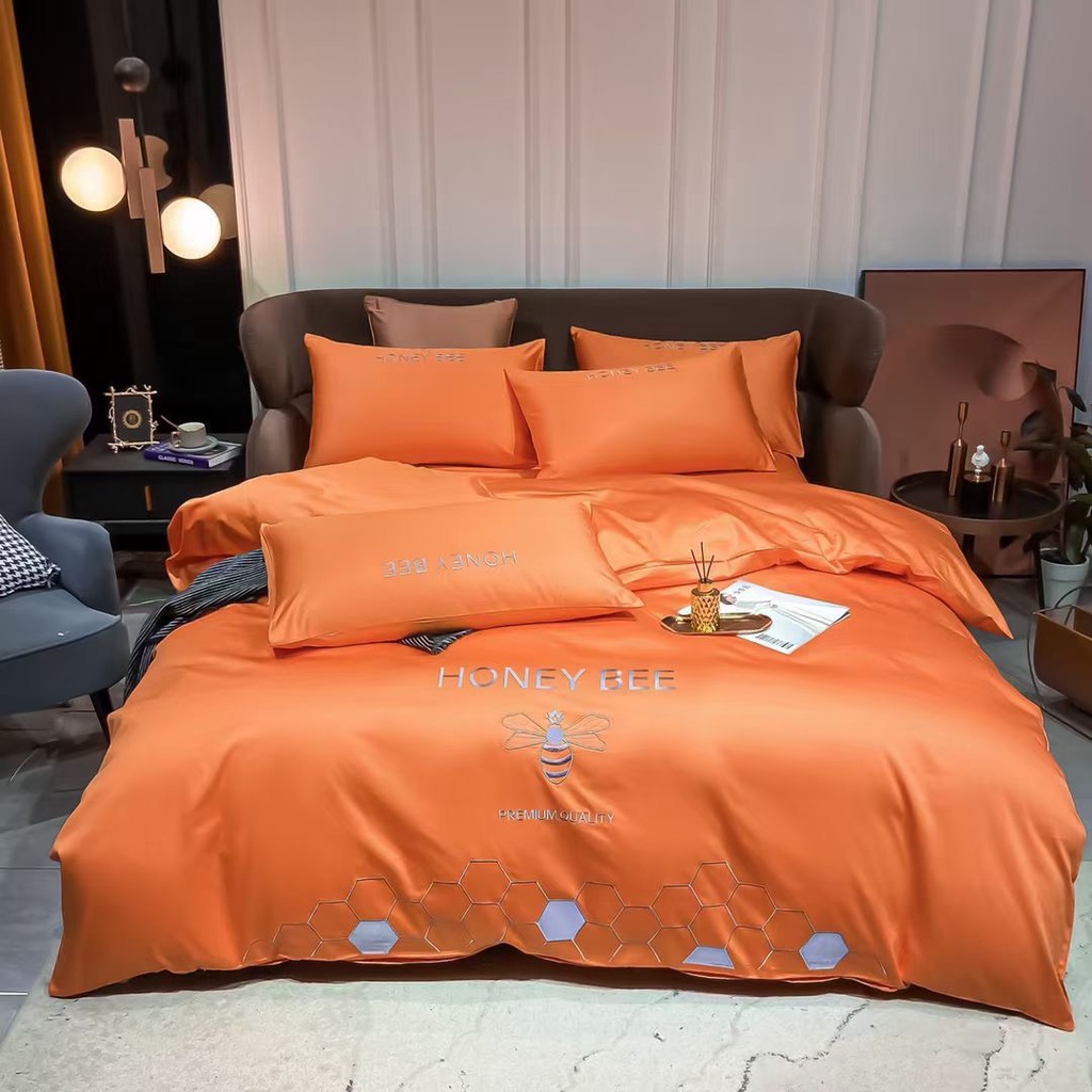 Bộ chăn ga gối phi lụa M2T BEDDING Luxury phong cách hiện đại chất vải mát đủ kích thước và màu sắc